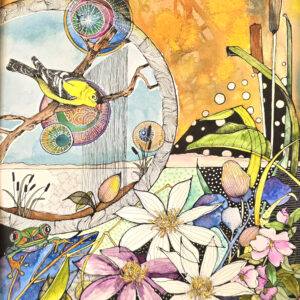 Circles of Life - watercolor by Connie Pickering Stover