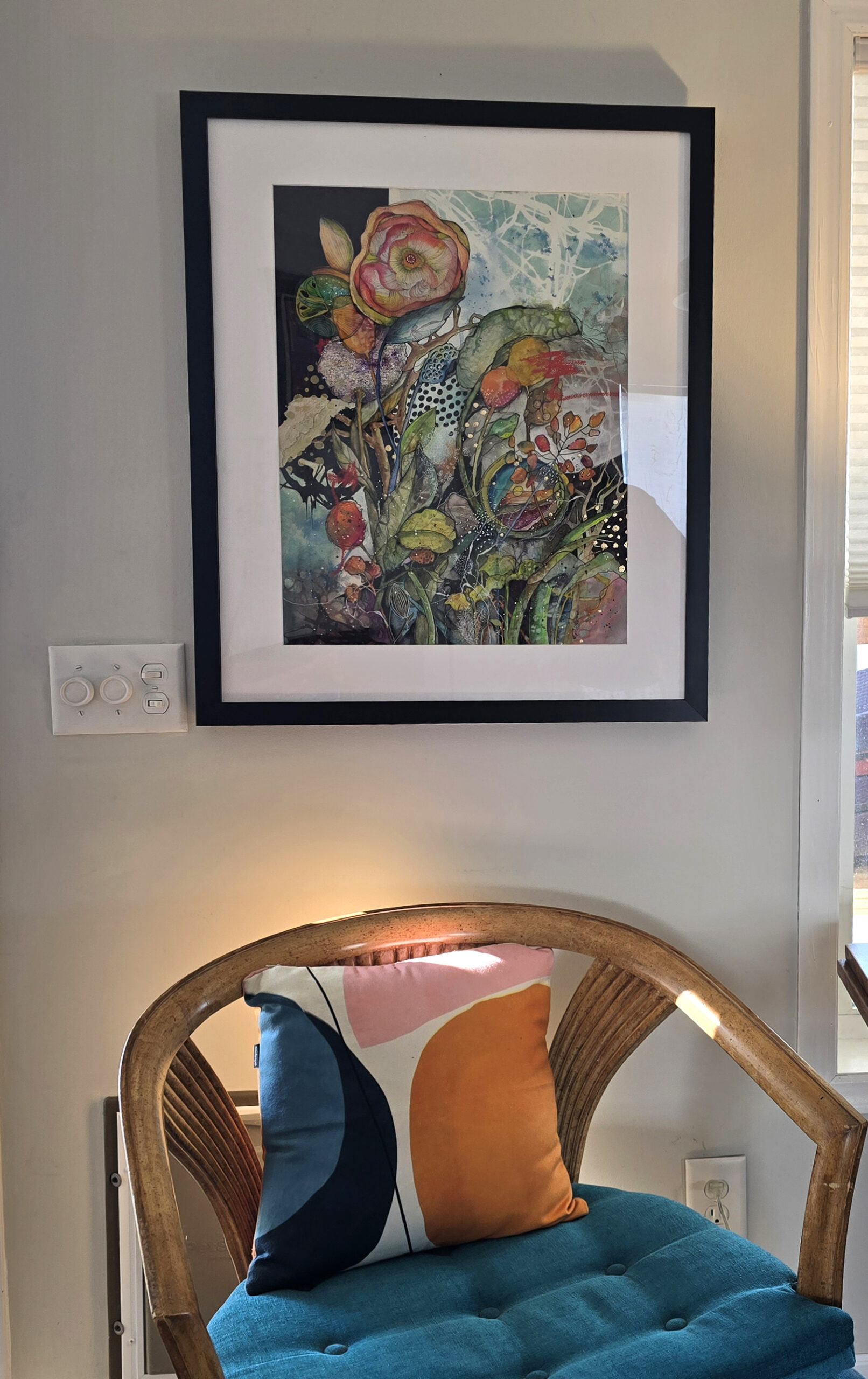 picture on wall Emergence watercolor by Connie Pickering Stover
