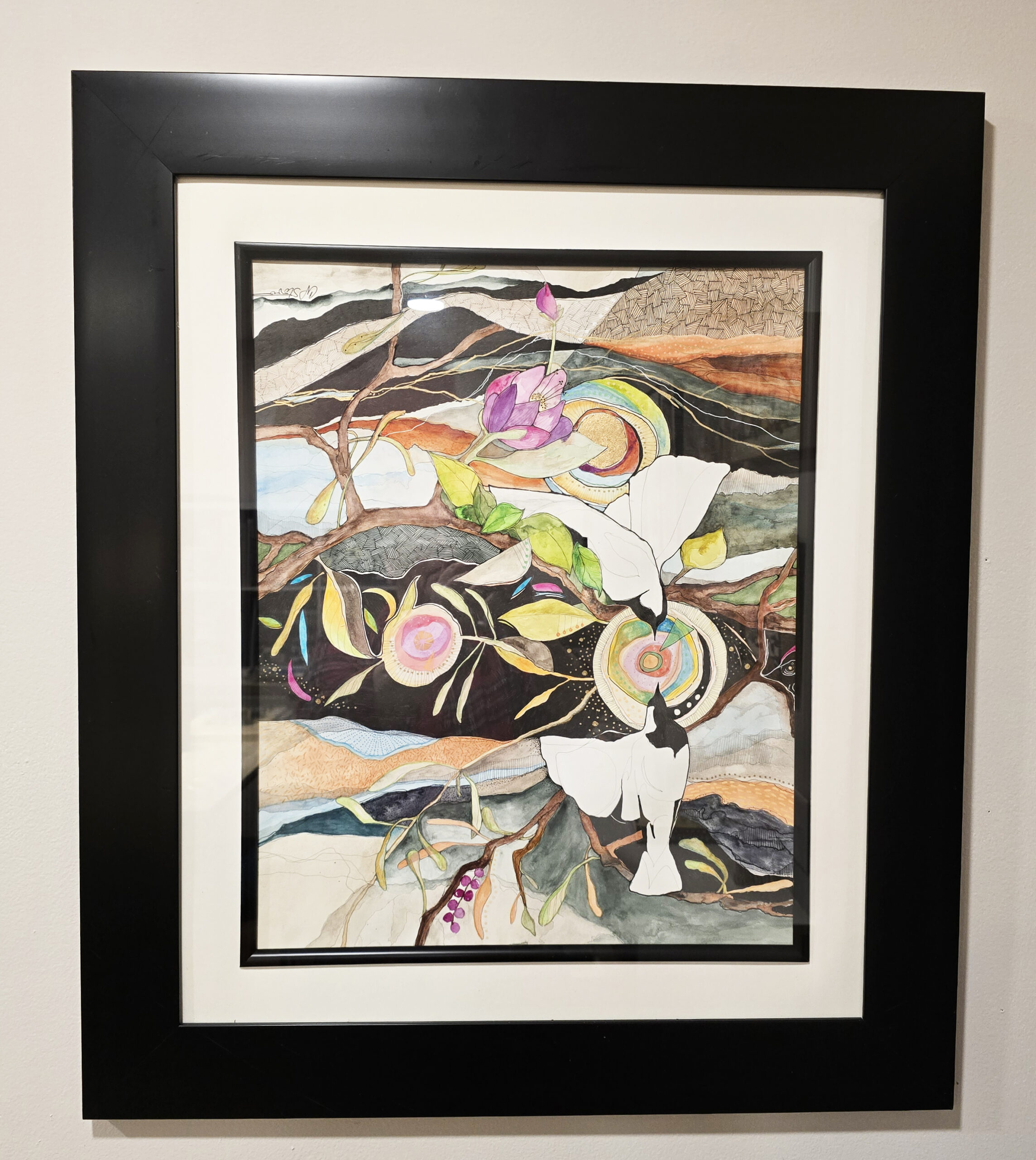 Joy with frame Joy watercolor by Connie Pickering Stover