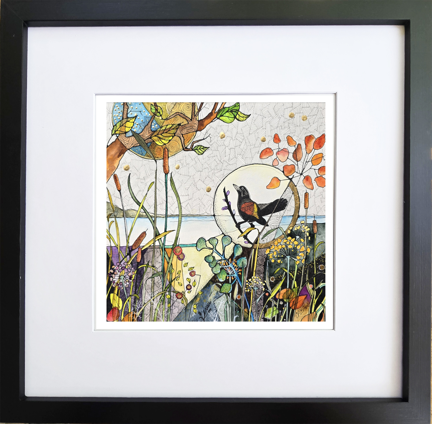 marshland music frame Marshland Music print by Connie Pickering Stover