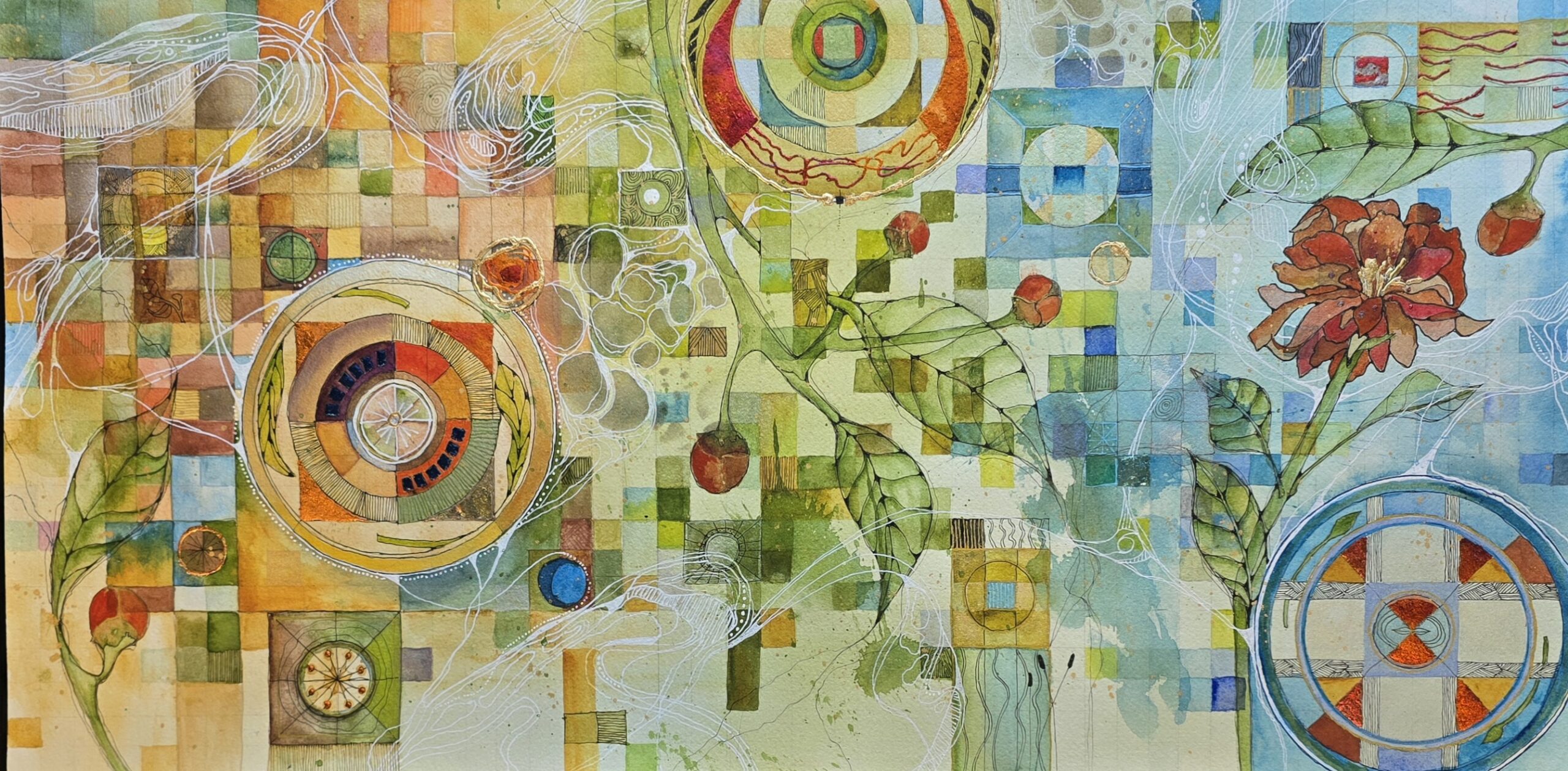 Four Seasons watercolor by Connie Pickering Stover