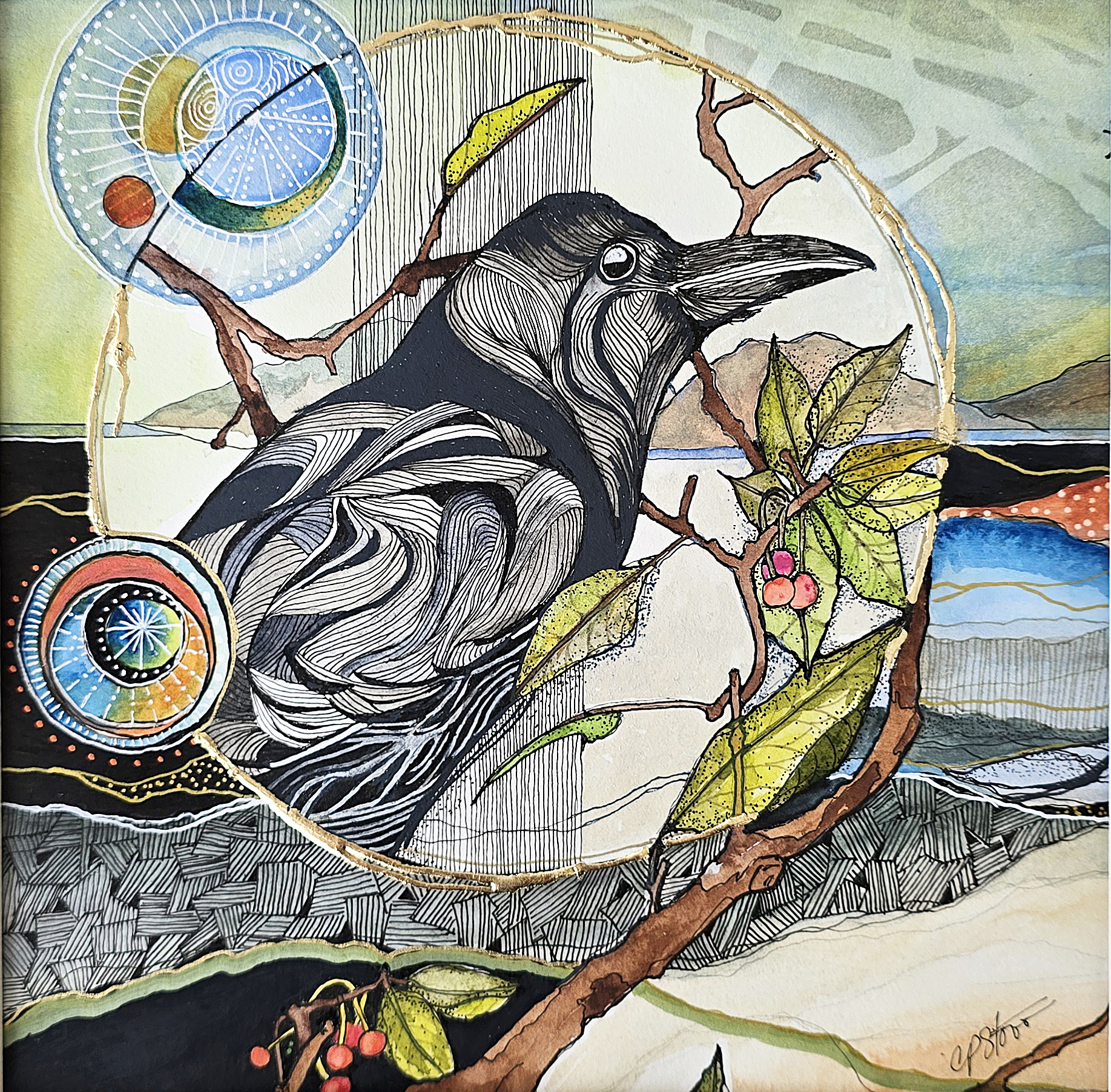 My Raven Friend My Raven Friend print by Connie Pickering Stover
