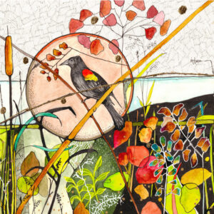 Redwing Blackbird print by Connie Pickering Stover