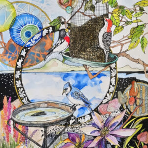 My Morning Bird View watercolor by Connie Pickering Stover