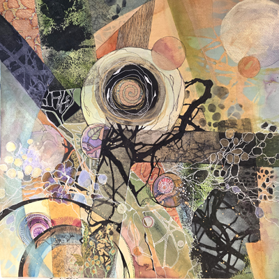 Starting Over mixed media watercolor by Connie Pickering Stover