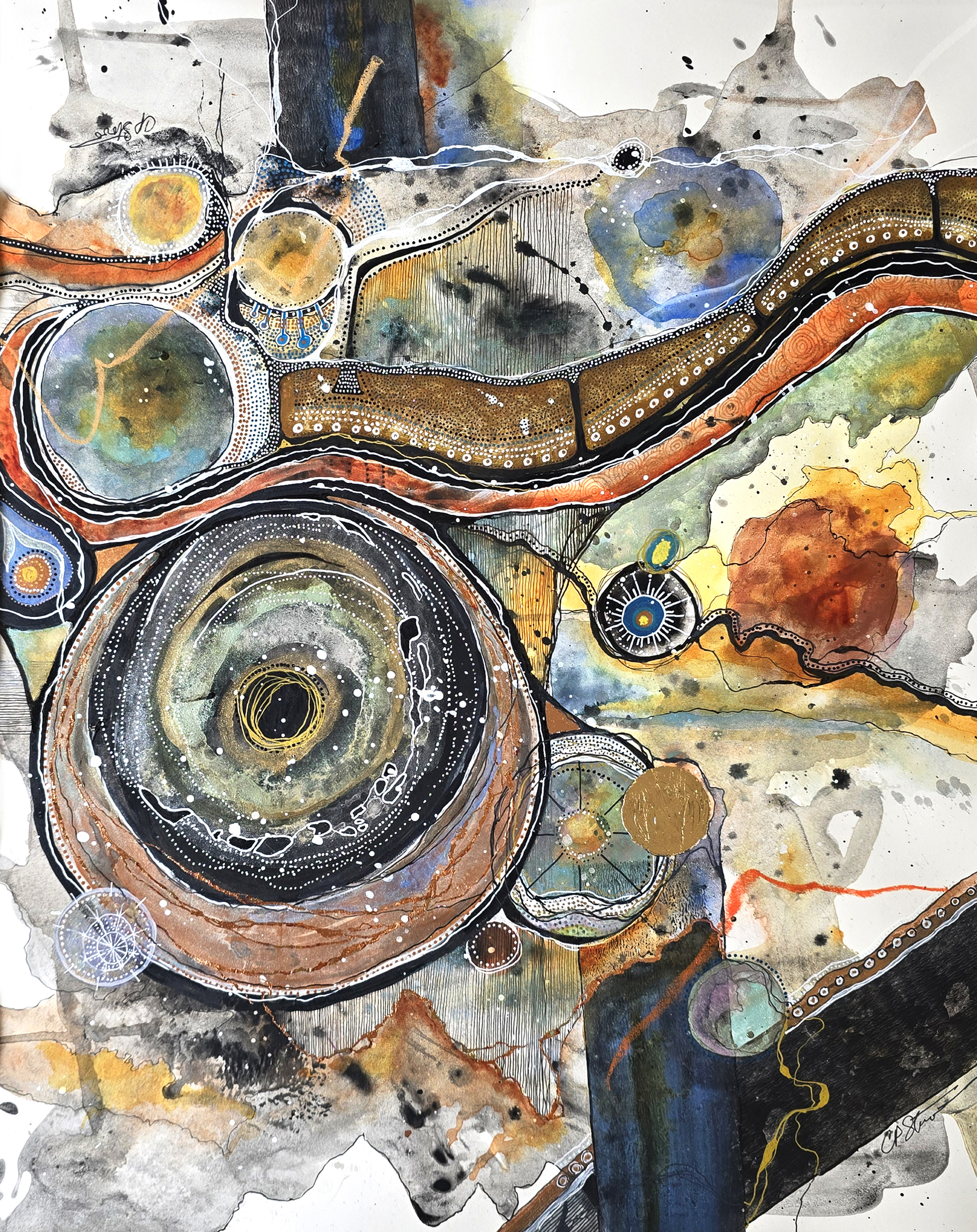 We Are Not Alone mixed media by Connie Pickering Stover