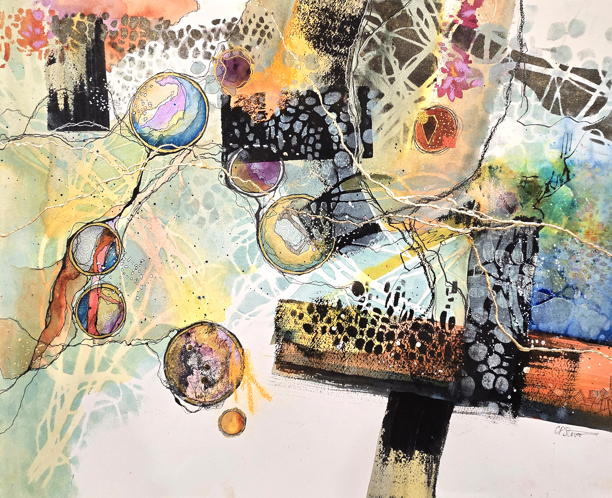 Rollout web Watercolor by Connie Pickering Stover